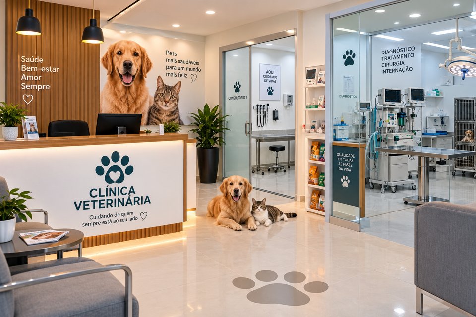 Atendimento em clínica veterinária